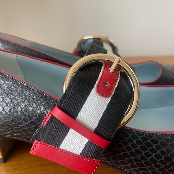 NIB Frances Valentine Katy Snake Printed Leather Maryjanes Size 8.5 - Picture 7 of 15